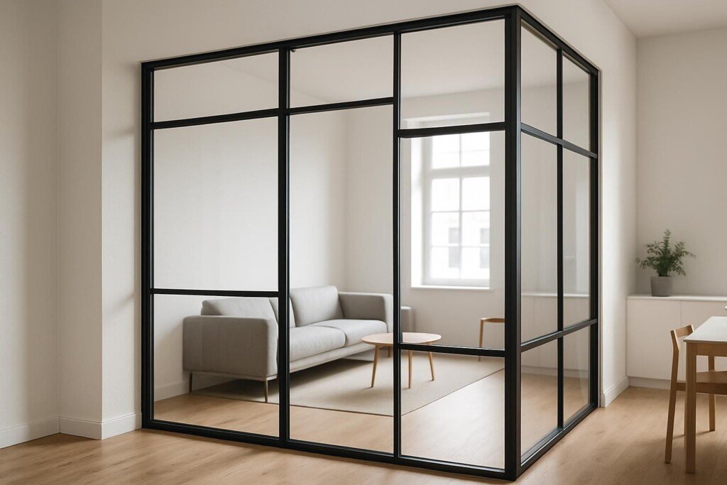 Découvrez nos cloisons verrières en acier fabriquées sur mesure, alliant design industriel et élégance pour sublimer vos espaces intérieurs.