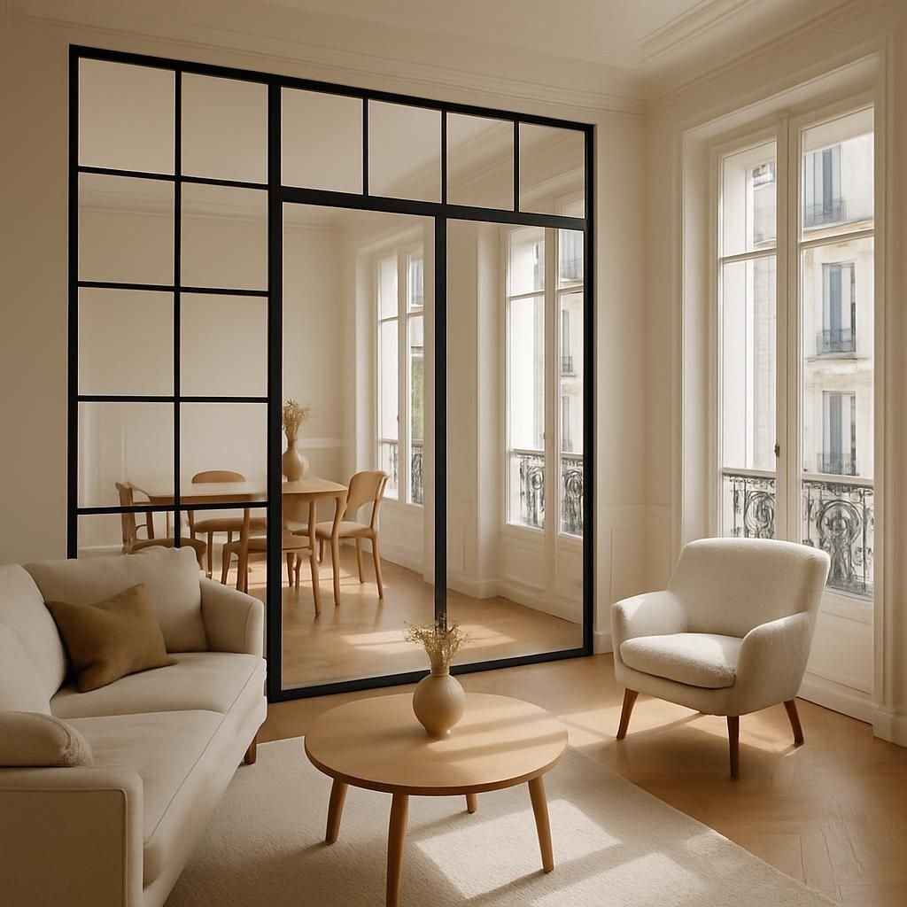 Découvrez notre cloison verrière en acier fabriquée sur mesure, alliant design industriel et luminosité pour sublimer vos espaces intérieurs.