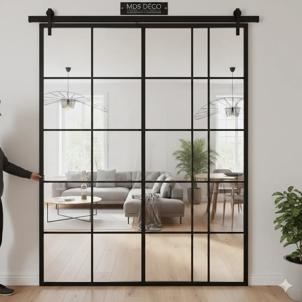 découvrez notre porte verrière coulissante en acier sur mesure, alliant design industriel et fonctionnalité pour sublimer et optimiser vos espaces intérieurs.