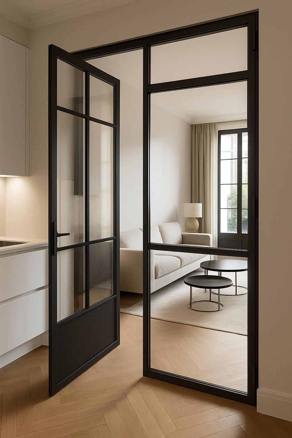 Découvrez nos portes verrières alliant design moderne et élégance pour sublimer votre intérieur et optimiser la luminosité de vos espaces.