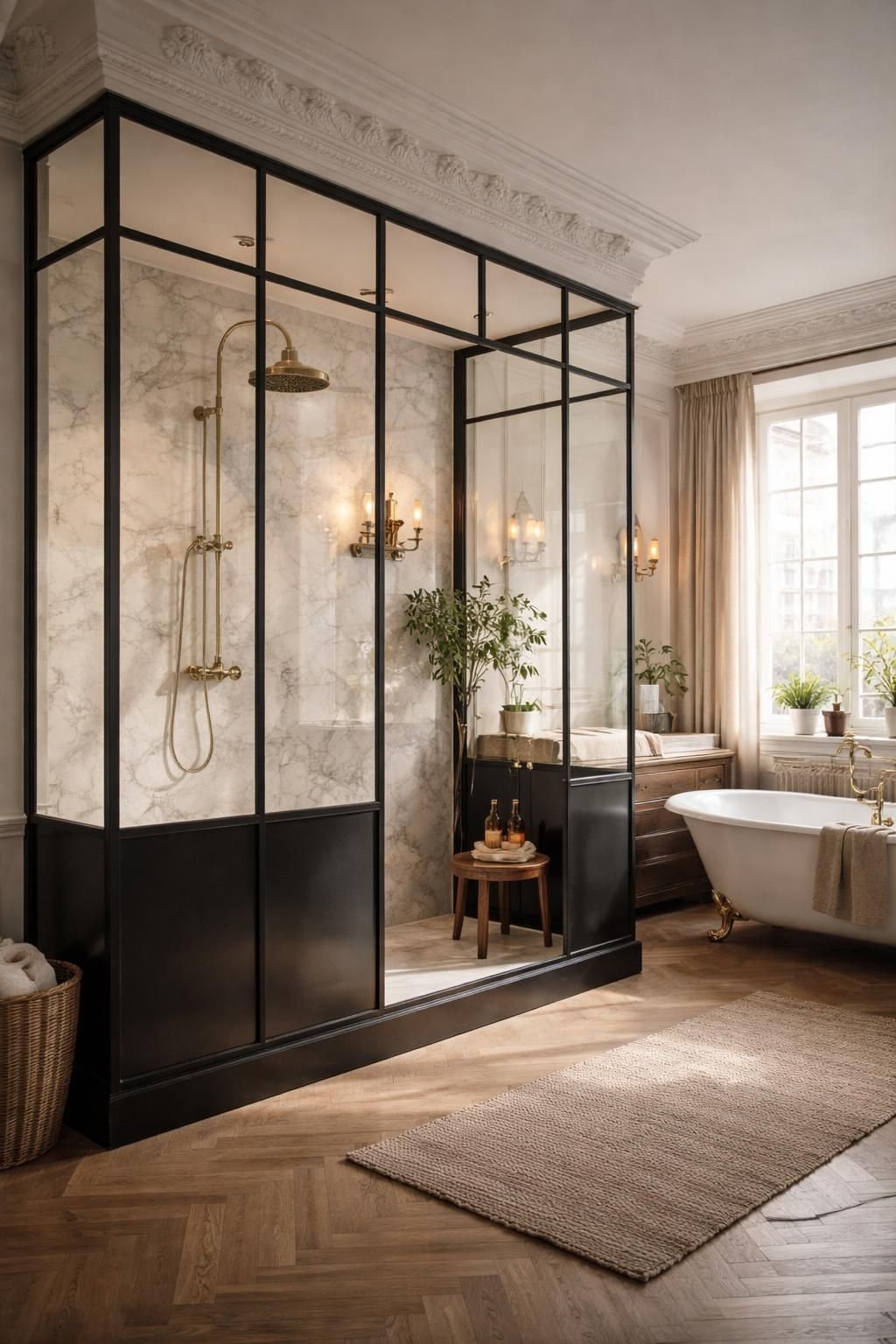 découvrez notre verrière acier sur mesure, idéale pour sublimer votre salle de bain à paris avec élégance et modernité. un design unique adapté à vos besoins.