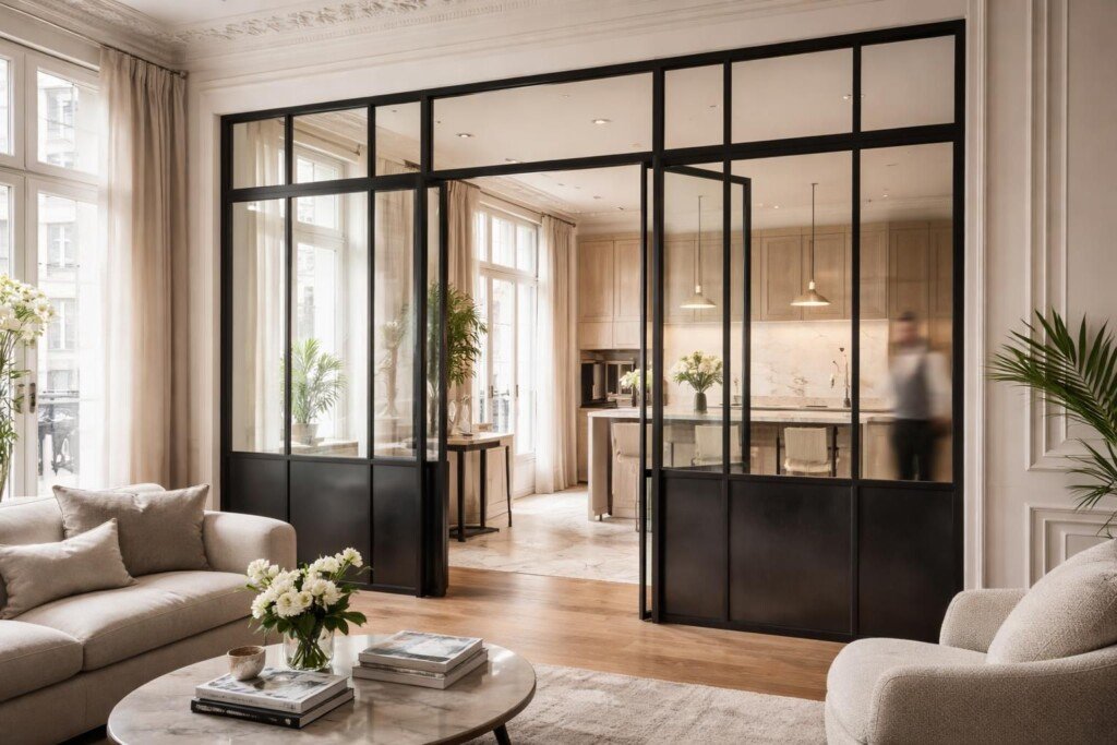 découvrez l'élégance sur mesure avec les verrières intérieures en acier à paris par mds déco, alliant design contemporain et qualité artisanale pour sublimer vos espaces.