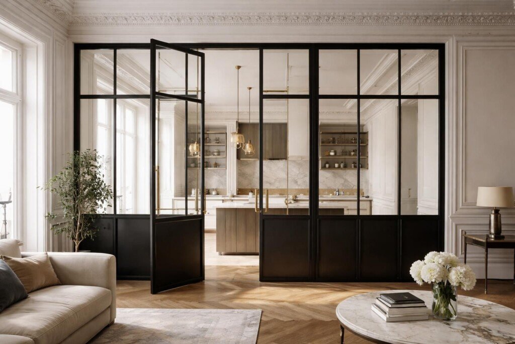 découvrez la verrière acier paris 1 par mds déco, un artisanat haut de gamme sur mesure alliant élégance et qualité pour sublimer vos espaces.